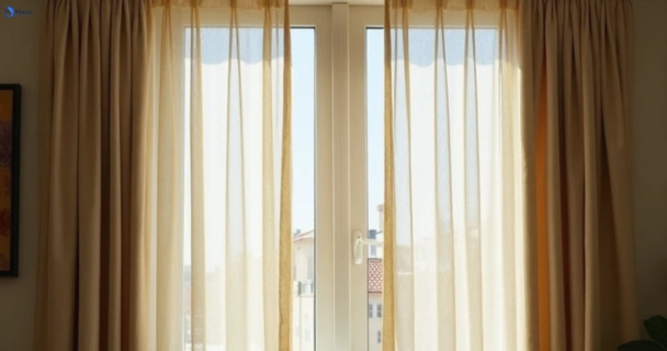 Dusty and dull curtains in northmead-nsw before steam cleaning